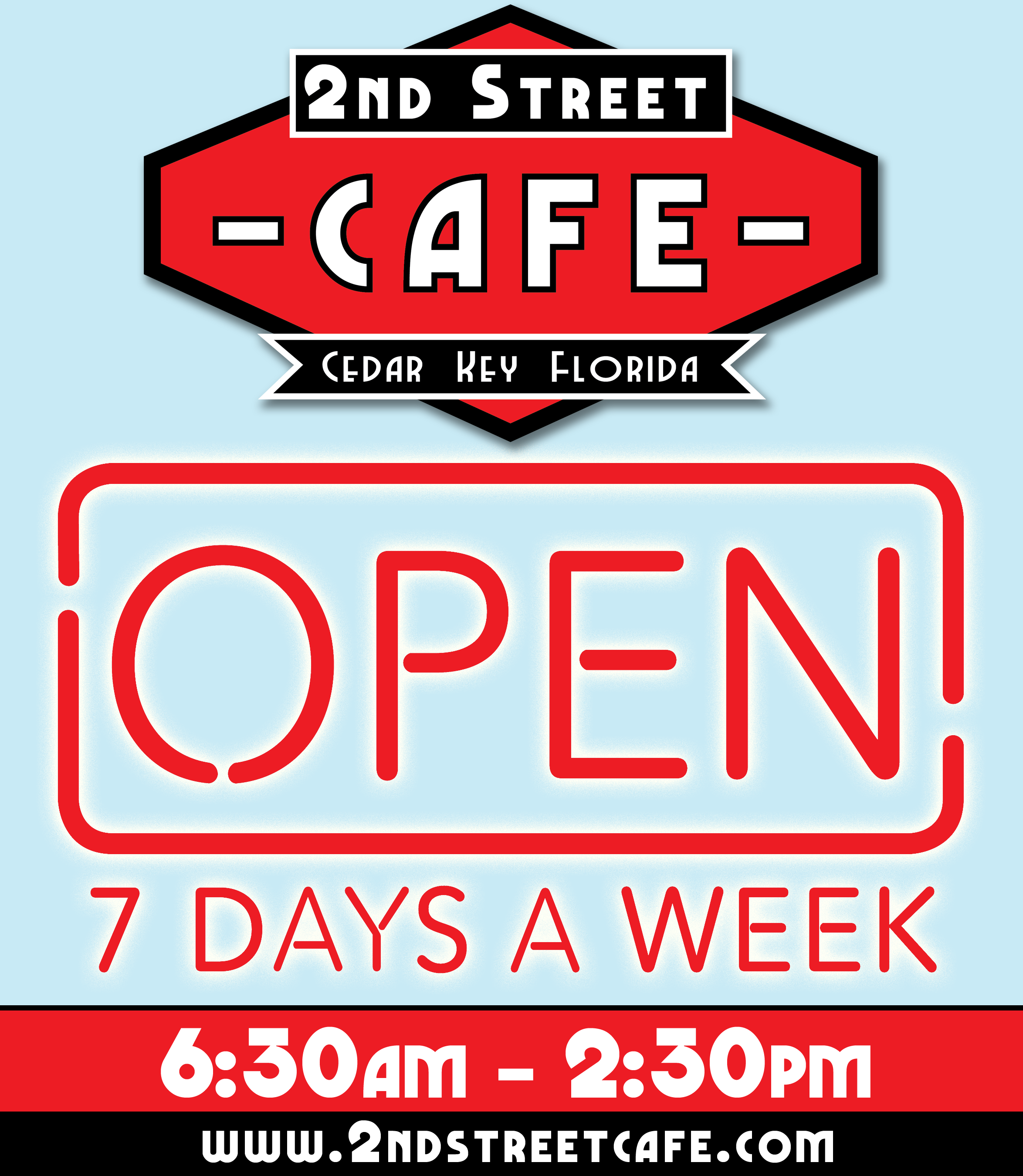 2nd Street Cafe - open 7 Days